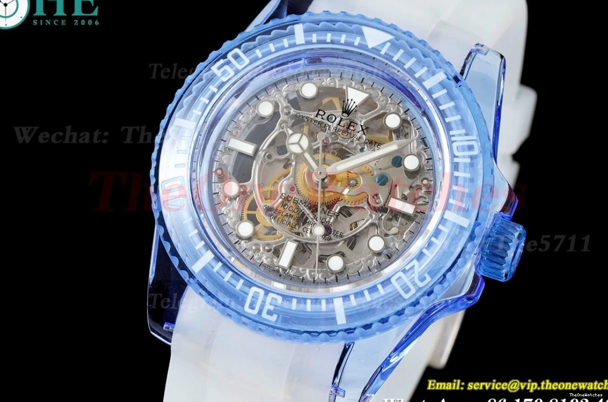 40MM Submariner Skeleton RU Dial F8F Acrylic A2824 Date No 1213